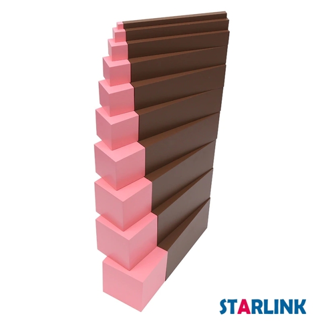 Montessori Materials Brown Stair Sensorial Educational Tools Preschool Early Equipment Learning Toys