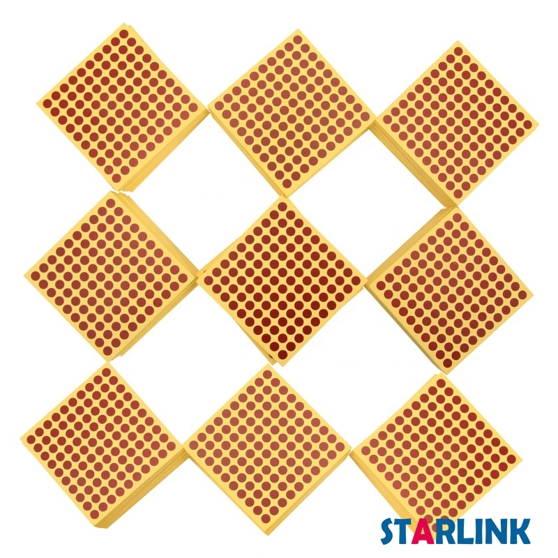 Montessori Materials 45 Wooden Hundred Squares For Educational Toys Magnetic