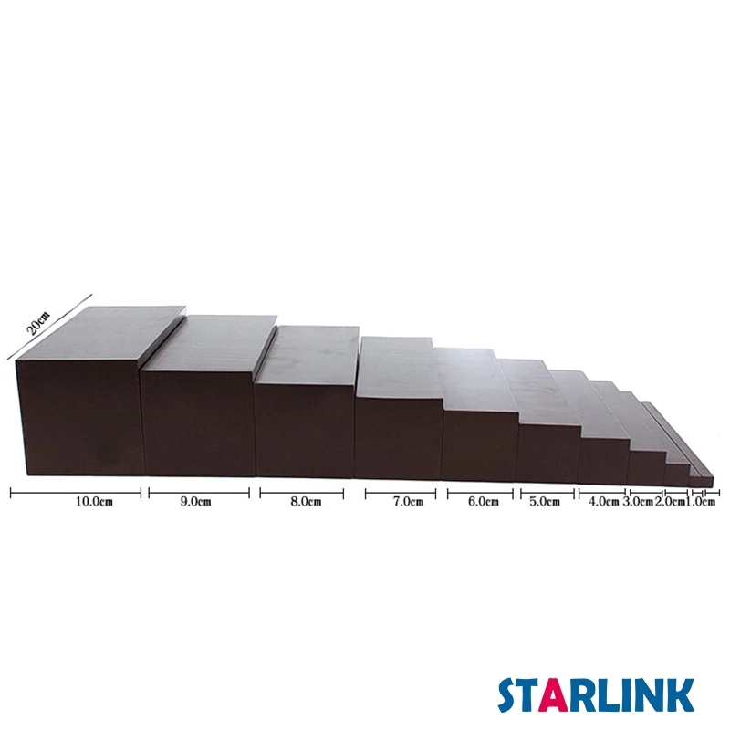 Montessori Materials Brown Stair Sensorial Educational Tools Preschool Early Equipment Learning Toys