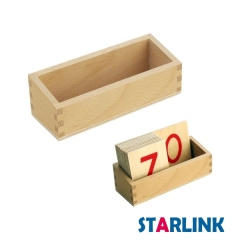 Montessori material Educational toy Printed Numerals with box for number rods