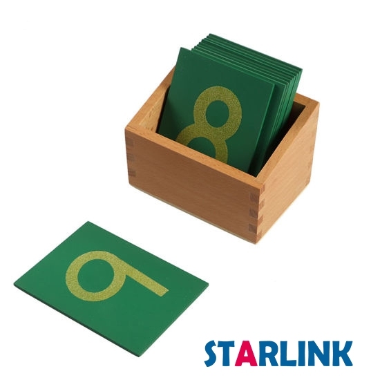 Sandpaper numbers with box montessori education preschool teaching