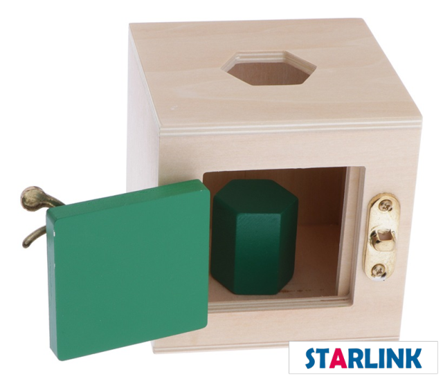 Wooden Montessori Practical Material Little Lock Box Kids Educational Toy Gift