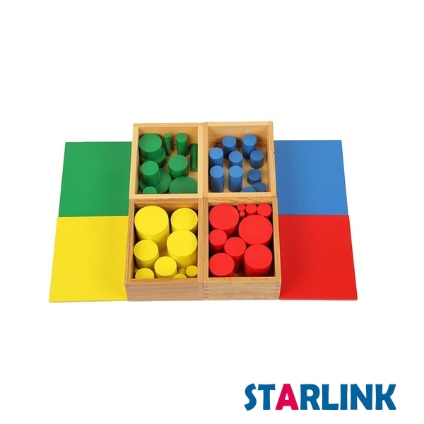 Montessori Knobless Cylinders Materials Sensorial Educational Tools Preschool Equipment Early Learning Toy