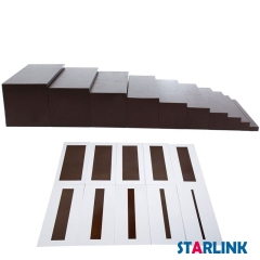 Montessori Materials Brown Stair Sensorial Educational Tools Preschool Early Equipment Learning Toys