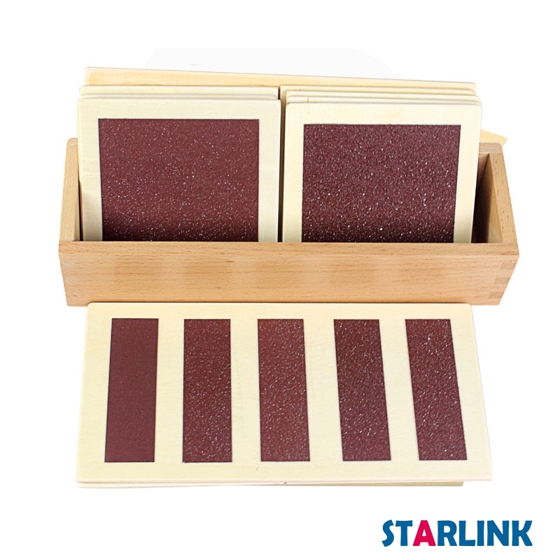 Montessori Rough and Smooth Boards Sensorial Board Touch Sensory Montessori Tactile Board for Kids Graded Sand Tablets Montessori Toys for Toddlers