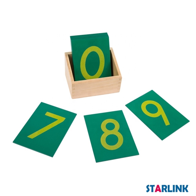 Sandpaper numbers with box montessori education preschool teaching