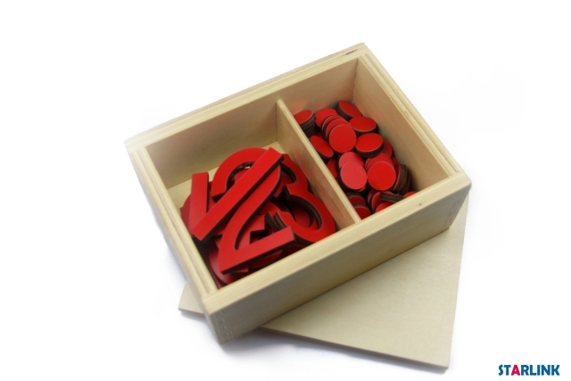 Math Games Educational Cut-out Numeral And Counters montessori