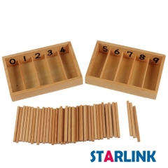 Montessori Materials Wooden Kindergarten Toys Spindle Box Print Wooden Montessori Material For Preschool