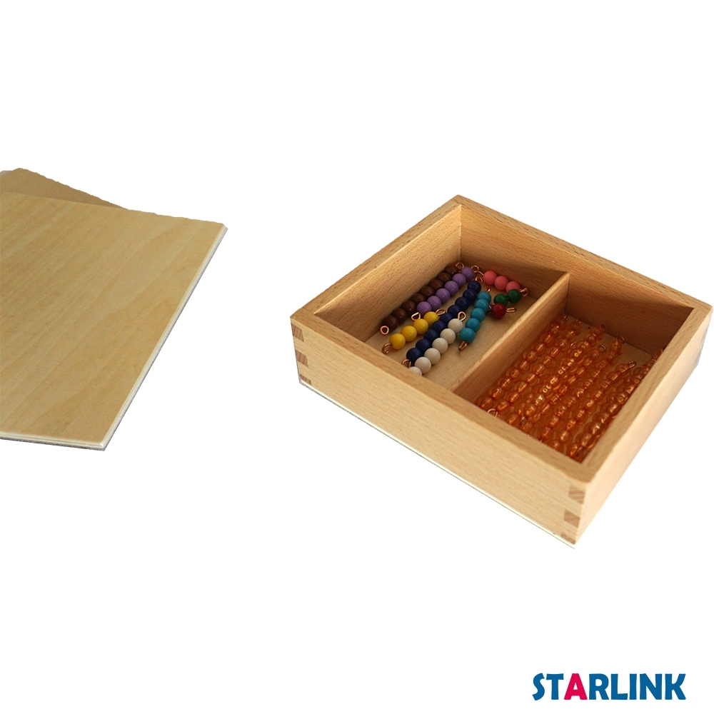 Bead Bars Ten Board Child Toy Wood Montessori Educational Materials Long Beads With Box