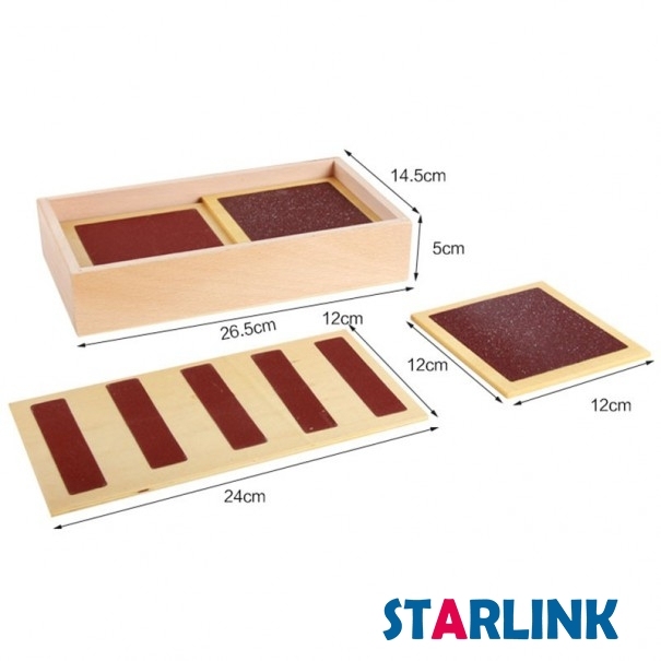 Montessori Rough and Smooth Boards Sensorial Board Touch Sensory Montessori Tactile Board for Kids Graded Sand Tablets Montessori Toys for Toddlers