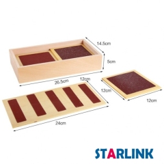 Montessori Rough and Smooth Boards Sensorial Board Touch Sensory Montessori Tactile Board for Kids Graded Sand Tablets Montessori Toys for Toddlers