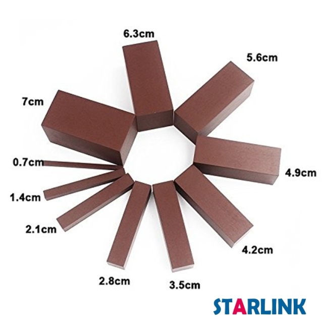 Montessori Materials Brown Stair Sensorial Educational Tools Preschool Early Equipment Learning Toys