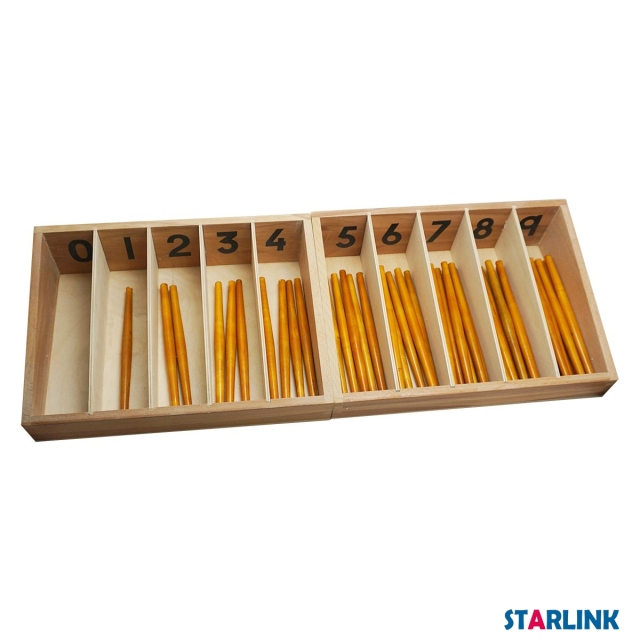 Montessori Materials Wooden Kindergarten Toys Spindle Box Print Wooden Montessori Material For Preschool