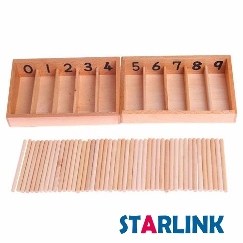 Montessori Materials Wooden Kindergarten Toys Spindle Box Print Wooden Montessori Material For Preschool