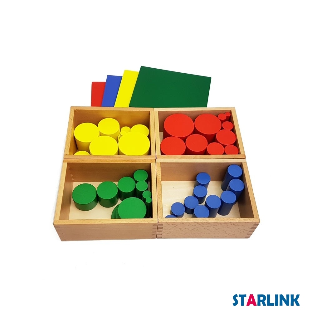 Montessori Knobless Cylinders Materials Sensorial Educational Tools Preschool Equipment Early Learning Toy