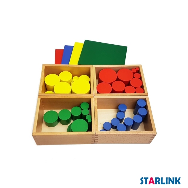 Montessori Knobless Cylinders Materials Sensorial Educational Tools Preschool Equipment Early Learning Toy