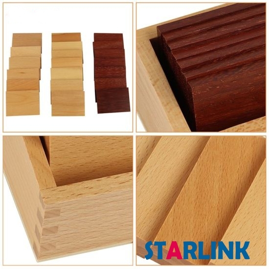 Baby Wood Sensory Teaching Toys Montessori Kids Baric Weight Tablets With Box Early Childhood Education Preschool Training Toy