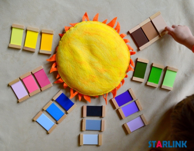 Montessori Color Tablets Materials Sensorial Educational Tools Preschool Early Equipment Learning Toys
