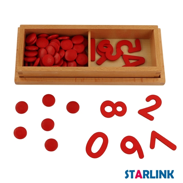 Math Games Educational Cut-out Numeral And Counters montessori