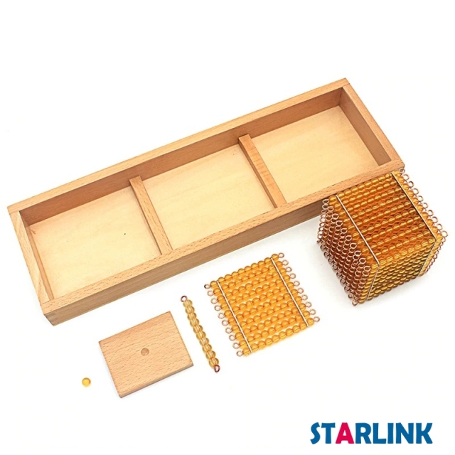 Introduction to Decimal Quantity With Wooden Kids Baby Montessori Trays Mathematics Material Educational