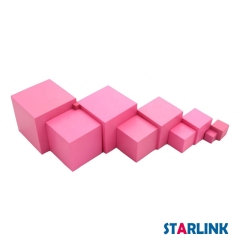 Montessori Sensory Early Education Teaching Materials Children's Wooden Educational Toys Pink Tower Pink Tower Stand Brown Stair