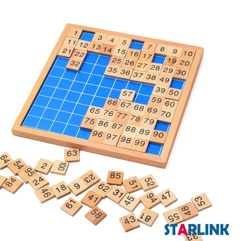 Hundred Board Educational Wooden Montessori Mathematics Toys