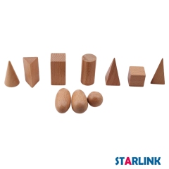 Wooden Montessori Toys Solid Figures Geometry Miniature Set in Mystery Bag Math Educational Preschool Learning Toy for Kids Children