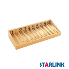 Montessori Materials Wooden Kindergarten Toys Spindle Box Print Wooden Montessori Material For Preschool