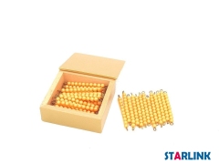 Bead Bars Ten Board Child Toy Wood Montessori Educational Materials Long Beads With Box