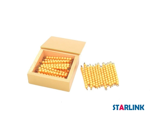 Bead Bars Ten Board Child Toy Wood Montessori Educational Materials Long Beads With Box