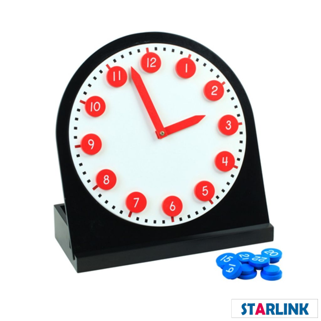 Montessori Math Materials Clock with Moveable Hands for Early Preschool Learning Toy