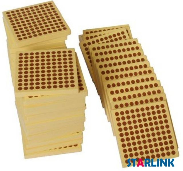 Montessori Materials 45 Wooden Hundred Squares For Educational Toys Magnetic
