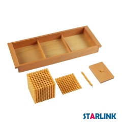Introduction to Decimal Quantity With Wooden Kids Baby Montessori Trays Mathematics Material Educational