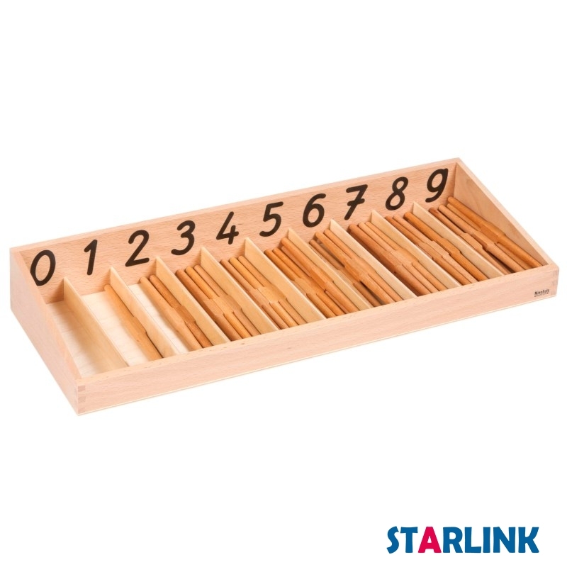 Montessori Materials Wooden Kindergarten Toys Spindle Box Print Wooden Montessori Material For Preschool
