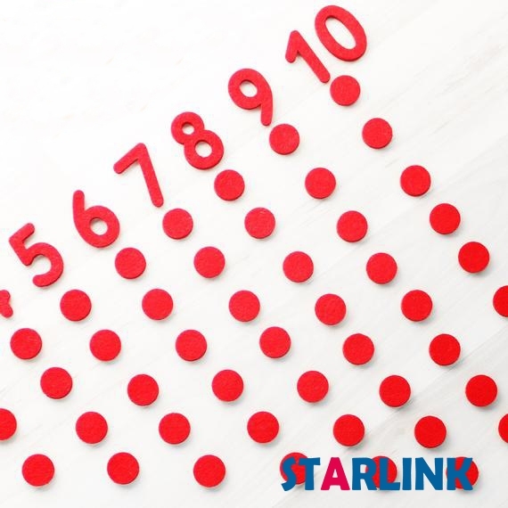 Math Games Educational Cut-out Numeral And Counters montessori