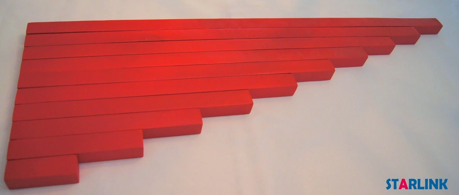 Montessori Material Wooden Red Rods Long Sticks Math Rod Toys Kids Educational Early Teaching