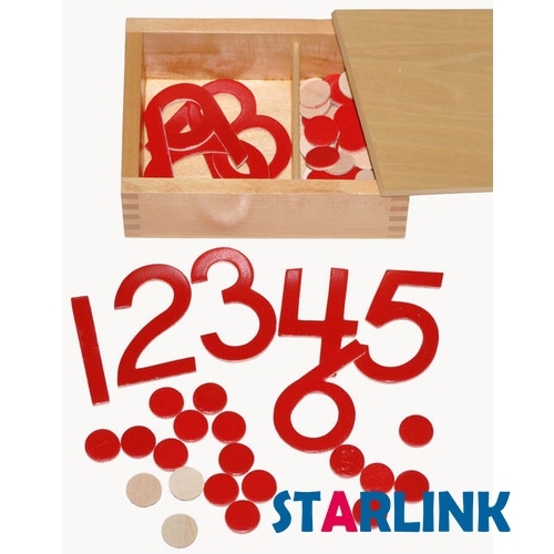Math Games Educational Cut-out Numeral And Counters montessori