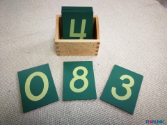 Sandpaper numbers with box montessori education preschool teaching