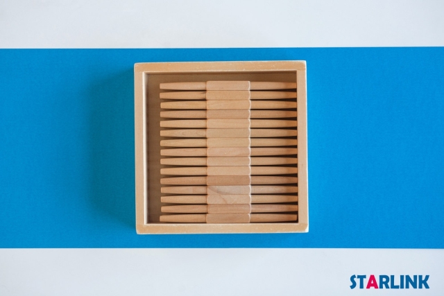 Spindles box of 45 Spindles Early Baby montessori equipment preschool kindergarten