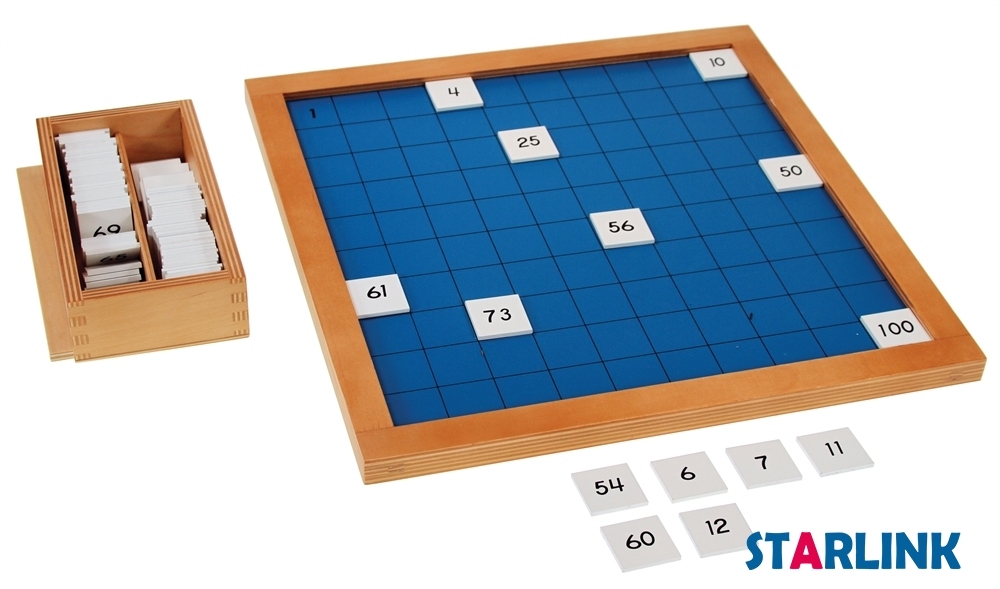 Hundred Board Educational Wooden Montessori Mathematics Toys