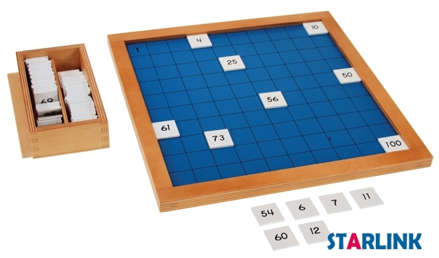 Hundred Board Educational Wooden Montessori Mathematics Toys