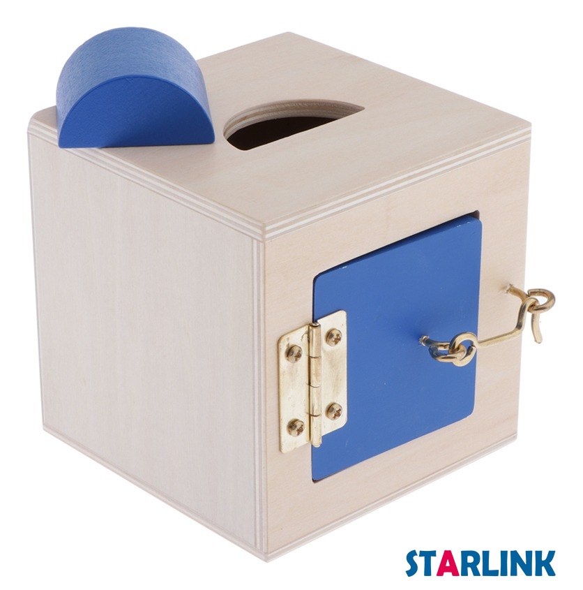 Wooden Montessori Practical Material Little Lock Box Kids Educational Toy Gift
