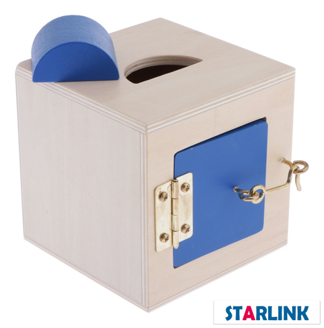 Wooden Montessori Practical Material Little Lock Box Kids Educational Toy Gift