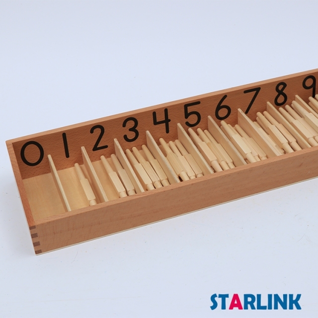 Spindles box of 45 Spindles Early Baby montessori equipment preschool kindergarten
