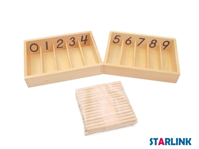 Montessori Materials Wooden Kindergarten Toys Spindle Box Print Wooden Montessori Material For Preschool
