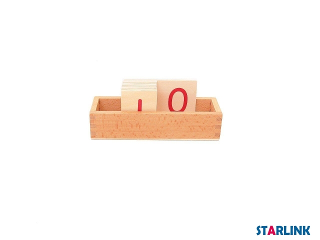 Montessori material Educational toy Printed Numerals with box for number rods