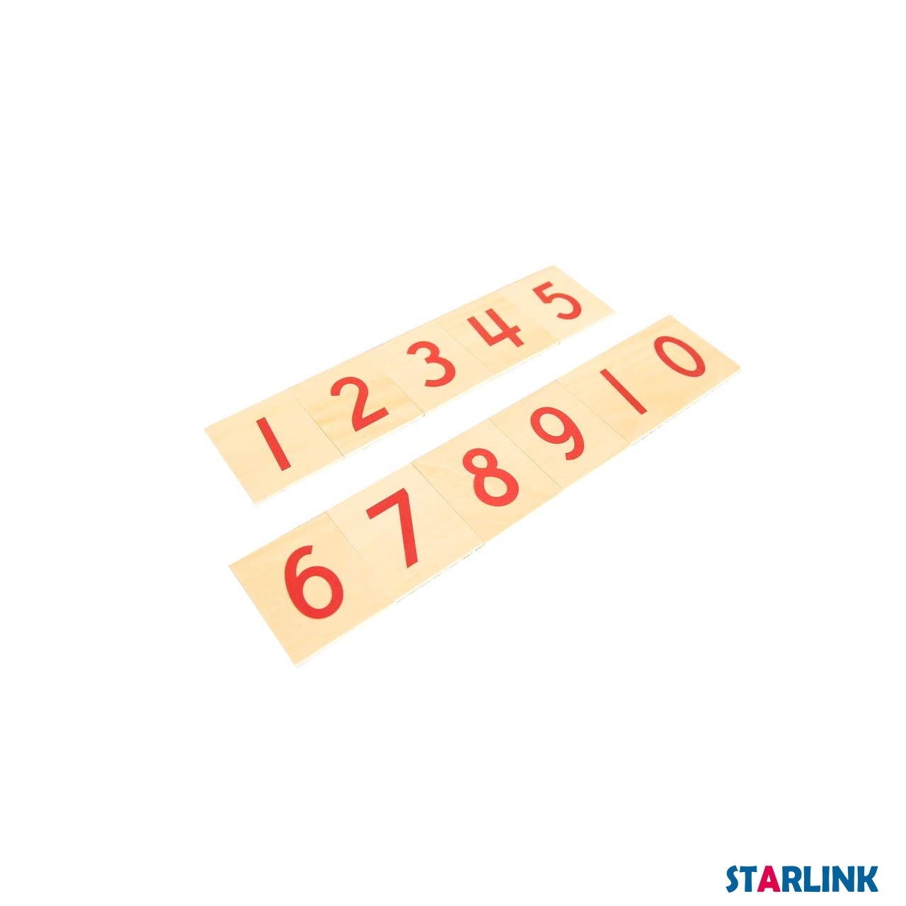 Montessori material Educational toy Printed Numerals with box for number rods