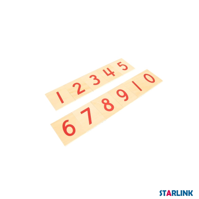 Montessori material Educational toy Printed Numerals with box for number rods