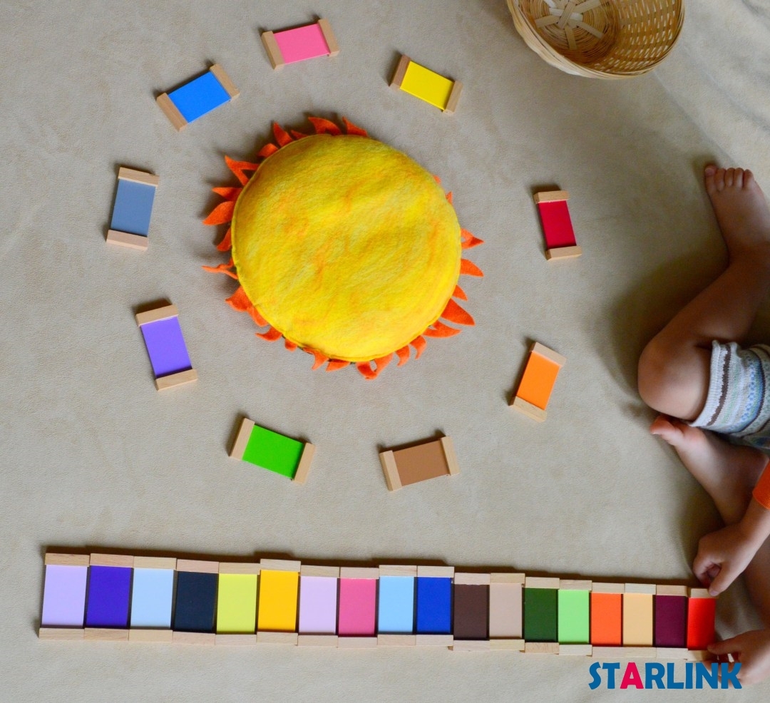 Montessori Color Tablets Materials Sensorial Educational Tools Preschool Early Equipment Learning Toys