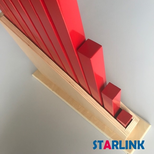 Montessori Material Wooden Red Rods Long Sticks Math Rod Toys Kids Educational Early Teaching